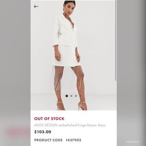 ASOS Deisgn embellished fringe dress